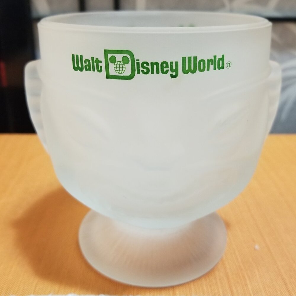 Vintage 1970's Walt Disney World Polynesian Village Frosted Glass Tiki Mug Cup